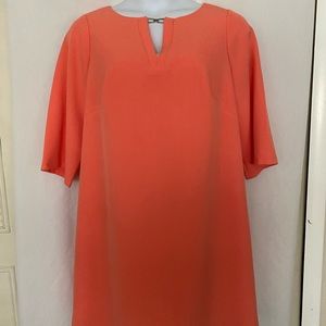 Adrianna Papell Melon/Salmon Colored A-line Dress Size 14W ~ Ready for Spring!